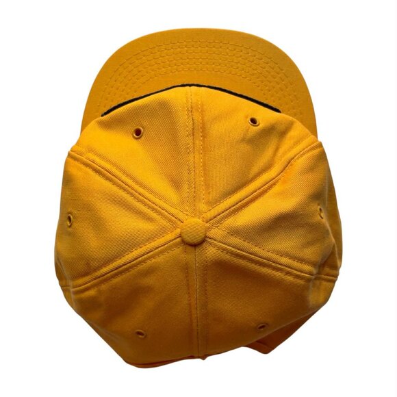 Vintage CAT Tractor & Equipment Co Trucker Hat Patch Snapback TONKIN Yellow NOS - Picture 6 of 13